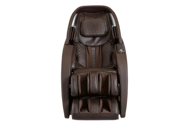 Front Centered View Of The Kyota Yutaka M898 Massage Chair Shown In The Brown Color